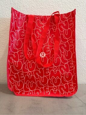 lululemon athletica Red Abstract Logo Large Tote